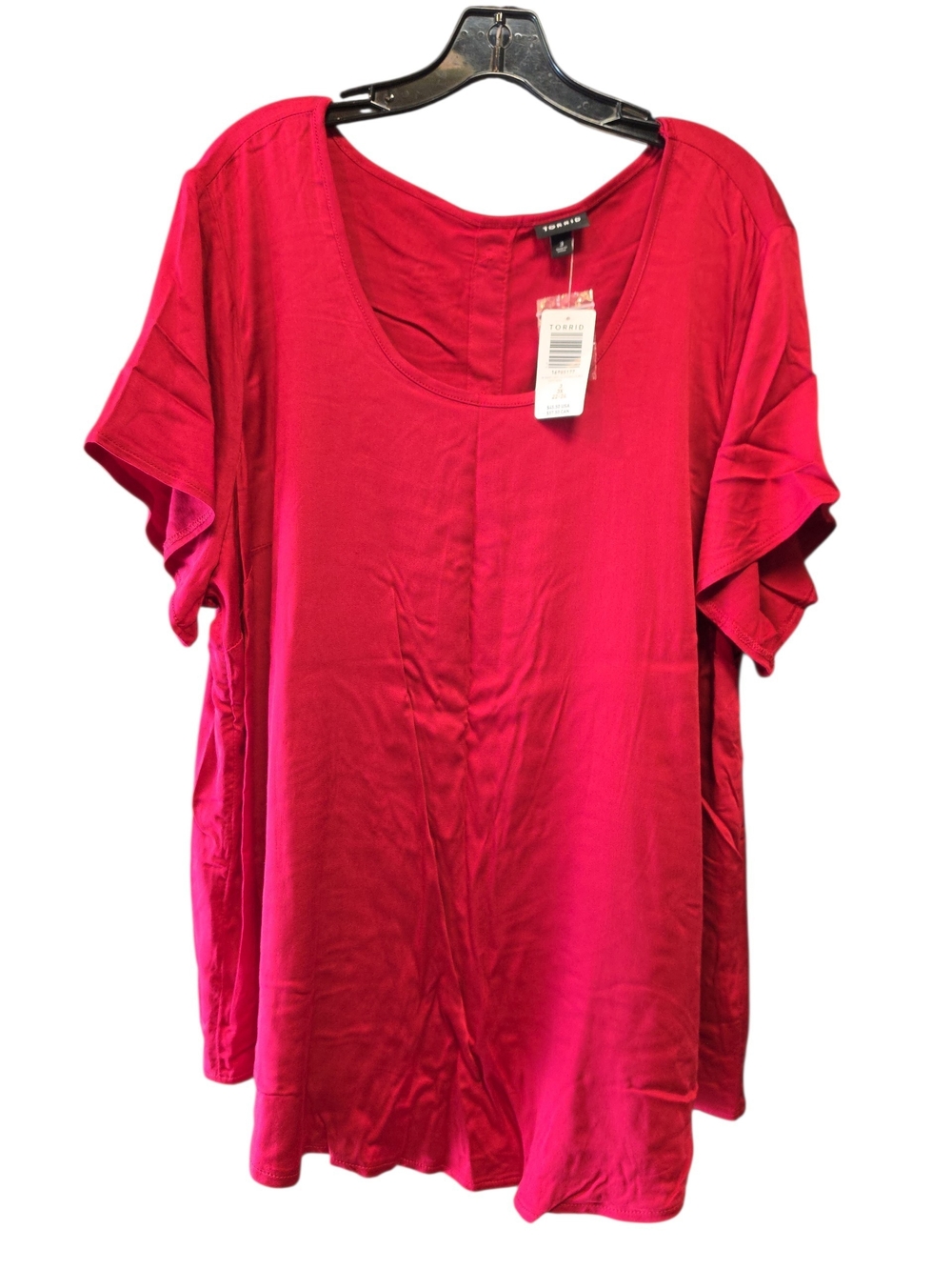 torrid Scoop Neck Short Sleeve Top in A Red Sz 3 NWT